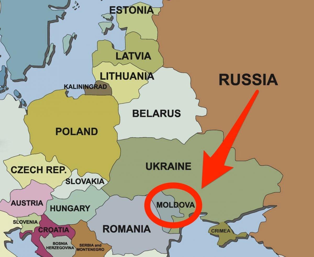 zemljevid Moldavija